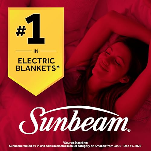 Sunbeam Royal Luxe Cabernet Heated Personal Throw / Blanket, Cozy-Warm, Adjustable Heat Settings