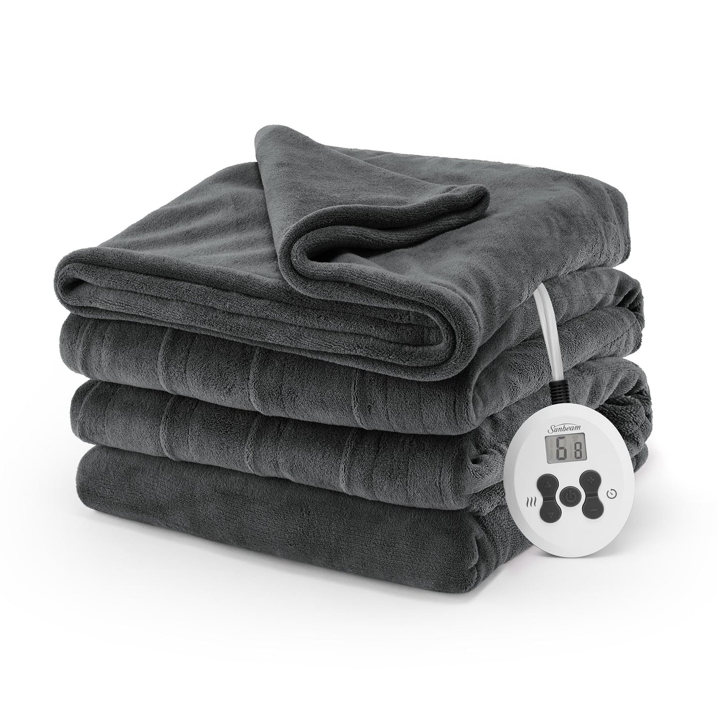 Sunbeam Royal Luxe Cabernet Heated Personal Throw / Blanket, Cozy-Warm, Adjustable Heat Settings