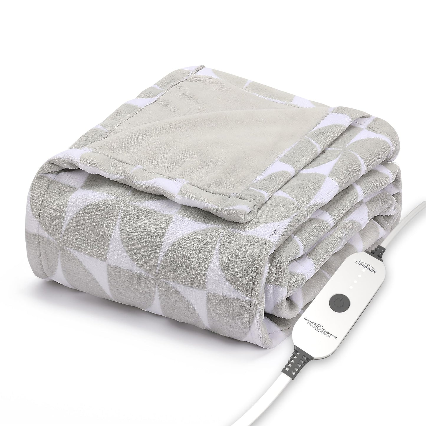 Sunbeam Royal Luxe Cabernet Heated Personal Throw / Blanket, Cozy-Warm, Adjustable Heat Settings