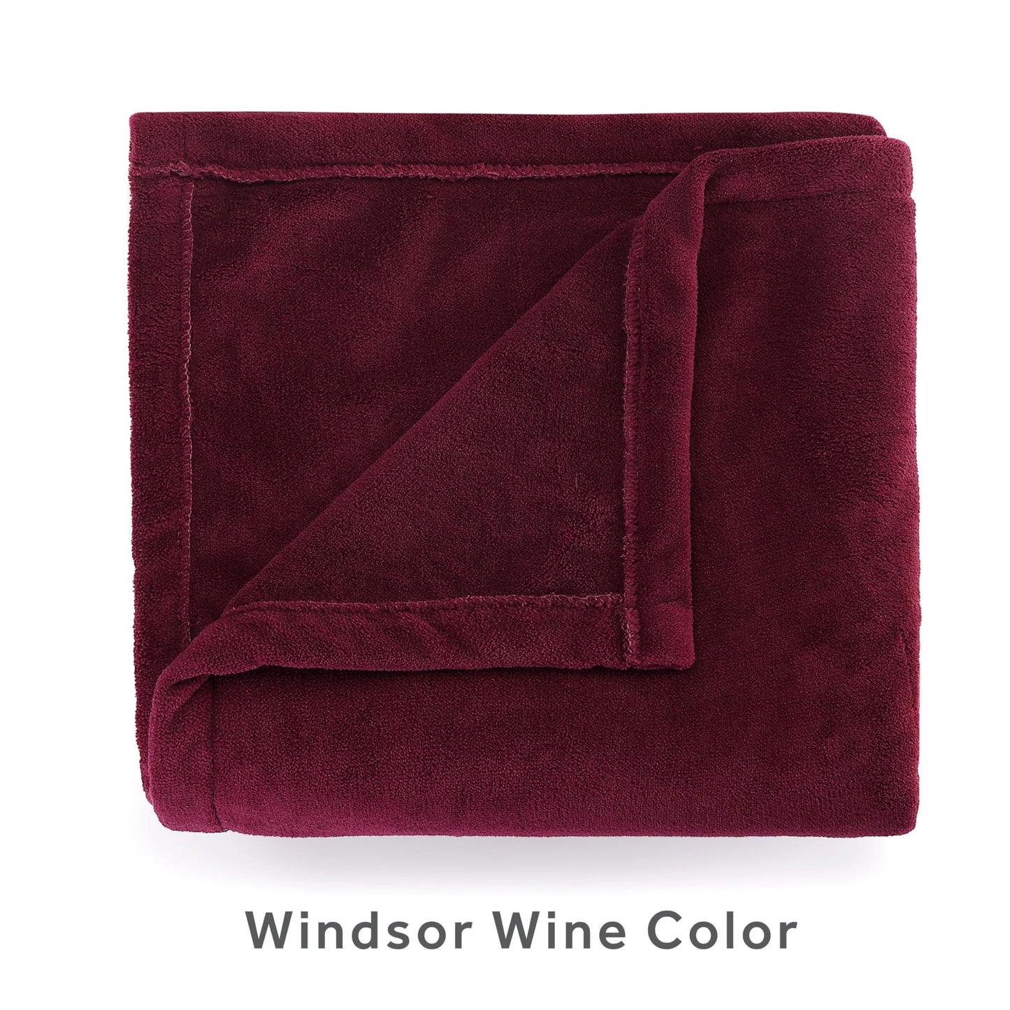 Sunbeam Royal Luxe Cabernet Heated Personal Throw / Blanket, Cozy-Warm, Adjustable Heat Settings