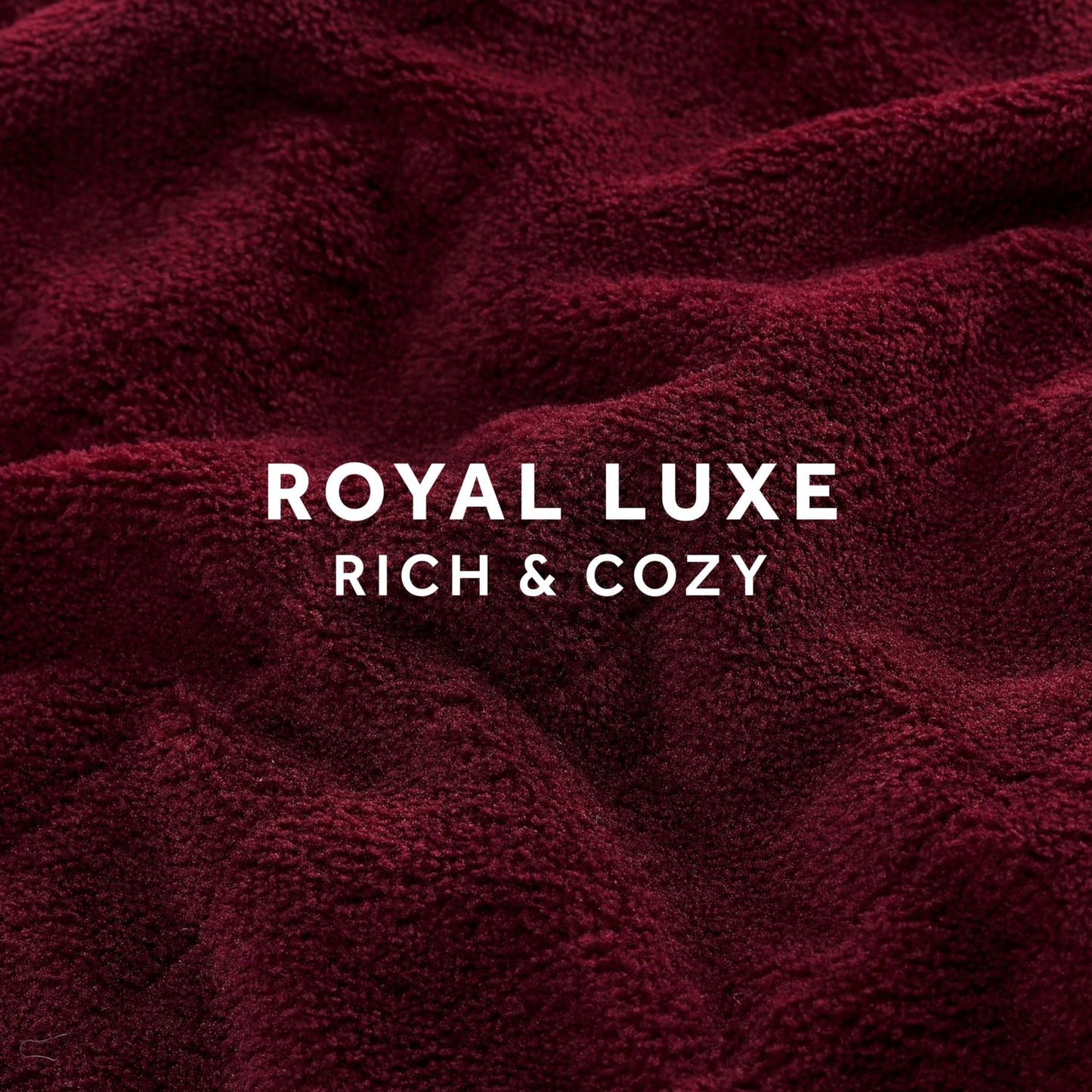 Sunbeam Royal Luxe Cabernet Heated Personal Throw / Blanket, Cozy-Warm, Adjustable Heat Settings