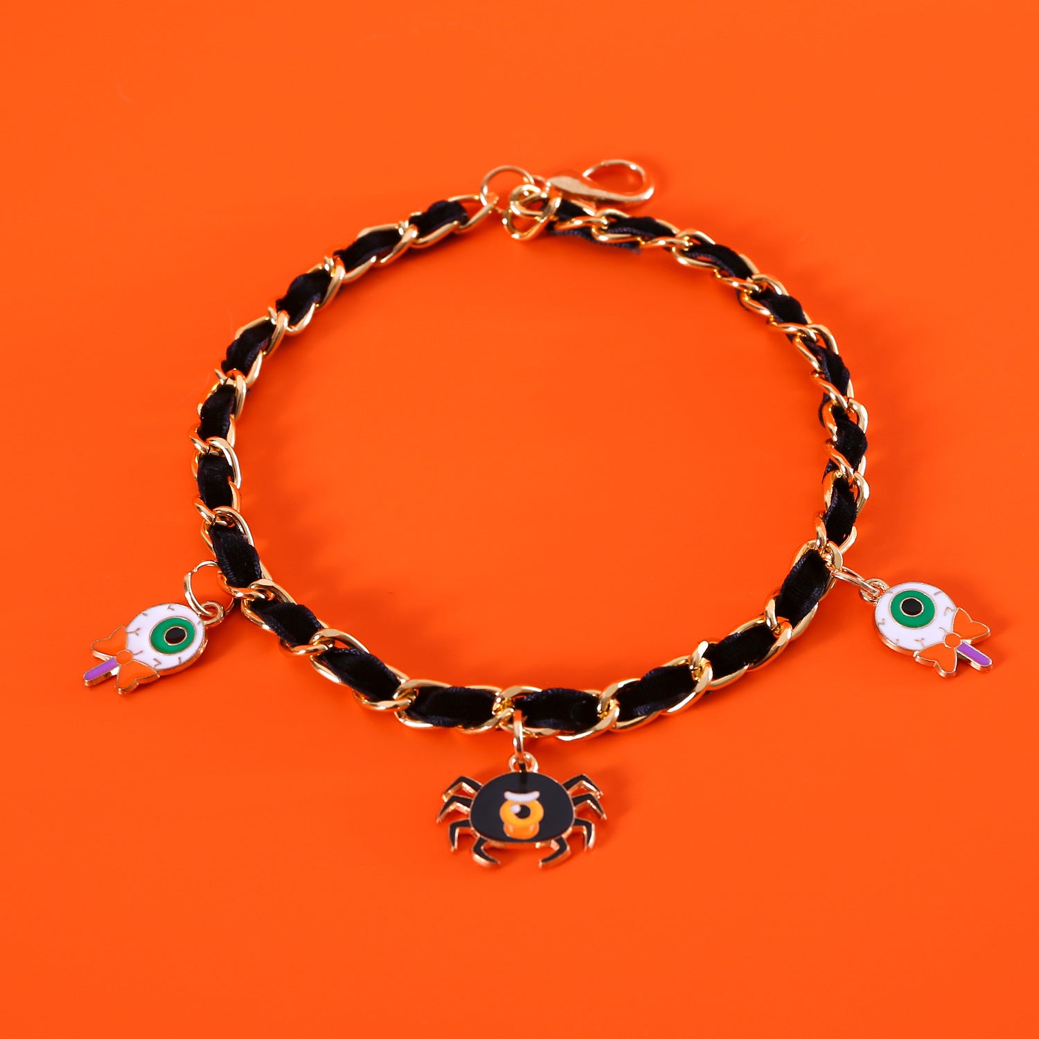 2023 Pet Halloween Collar Velvet Metal Drip Oil Bat Pumpkin Spider Pendant Cat Dog Necklace Accessories