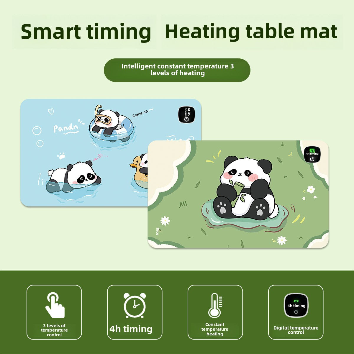 Heated Mouse Pad Hand Warmer, XXL Heated Desk Pad, Electric Warm Desk Mat with 3 Heating Levels for Computer Keyboard, Large Mousepad for Home Office Work